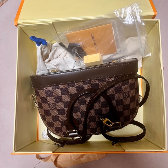LV Alma Damier Ebene Shoulder Bag BB Brown Canvas - Picture 1 of 6